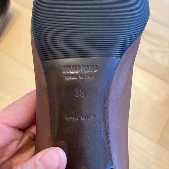 Miu Miu Brown Leather Heels - Picture 5 of 7